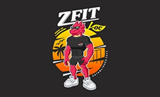 ZFIT OC logo featuring a cartoon lion mascot